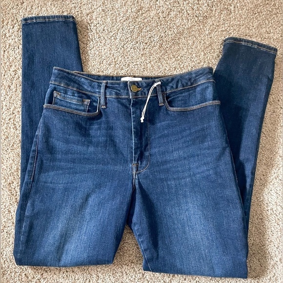Frame Le One Skinny Mid Ride Jeans, Size 2 - Picture 13 of 15